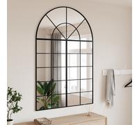 vidaXL Miroir mural noir 100x150 cm arche fer