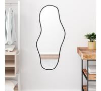 vidaXL Mural Miroir de Maquillage Coiffeuse Cosmétique Décoration de Chambre à Coucher Salle de Bain Salon Intérieur Noir 348268