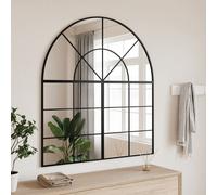 vidaXL Miroir mural noir 100x50 cm arche fer