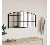 vidaXL Miroir mural Arche en fer noir 100x50 cm 358638