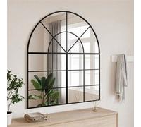 vidaXL Miroir mural noir 100x50 cm arche fer 358652