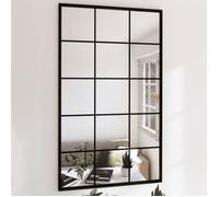 vidaXL Miroir mural Noir 100x60 cm Métal