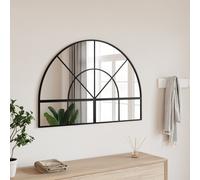vidaXL Miroir mural noir 100x70 cm arche fer