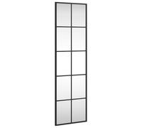vidaXL Miroir mural rectangulaire 30x100 cm noir en fer 358643
