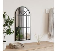 vidaXL Miroir mural noir 30x60 cm arche fer