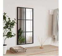 vidaXL Miroir mural noir 30x60 cm rectangulaire fer