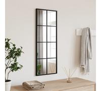 vidaXL Miroir mural noir 30x80 cm rectangulaire fer