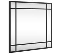 vidaXL Miroir mural carré 40x40 cm 358633 – fer noir, film anti-éclatement au dos, suspendu