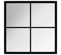 vidaXL Miroir mural Noir 40x40 cm Métal