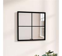 Vidaxl Miroir Mural Noir 40x40 Cm Mã©Tal