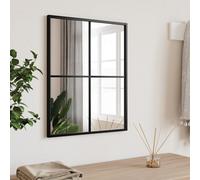 vidaXL Miroir mural noir 40x50 cm rectangulaire fer