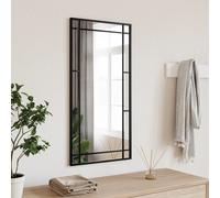 vidaXL Miroir mural noir 40x80 cm rectangulaire fer