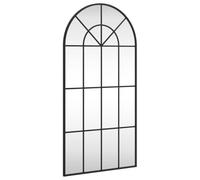 vidaXL Miroir Mural Noir 50x100 cm Arche Fer