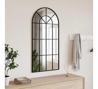 vidaXL Miroir mural noir 50x100 cm arche fer