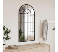 vidaXL Miroir mural noir 50x100 cm arche fer