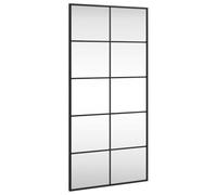 vidaXL Miroir mural 358649 50x100 cm Noir – Cadre en fer peint, Rectangulaire