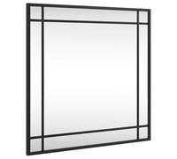 vidaXL Miroir Mural Noir 50x50 cm carré Fer