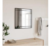 vidaXL Miroir mural noir 50x50 cm carré fer 358634