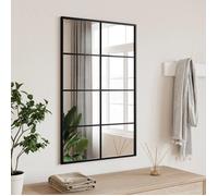 vidaXL Miroir mural rectangulaire 50 x 80 cm noir en fer