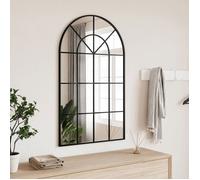 vidaXL Miroir mural Arche 60 x 100 cm Noir en fer 358627