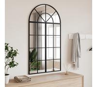 vidaXL Miroir mural noir 60x110 cm arche fer