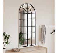vidaXL Miroir mural noir 60x130 cm arche fer