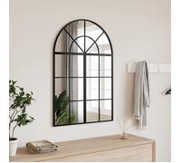 vidaXL Miroir mural Arche en fer – Noir 60 x 30 cm – 358650