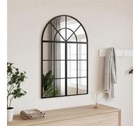 vidaXL Miroir mural noir 60x30 cm arche fer 358650 Noir G