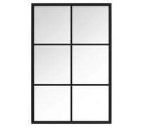 vidaXL Miroir mural métal 60 x 40 cm noir