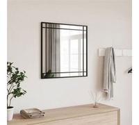 vidaXL Miroir mural noir 60x60 cm carré fer 358635