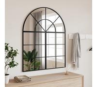 vidaXL Miroir mural noir 80x100 cm arche fer