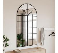 vidaXL Miroir mural noir 80x140 cm arche fer