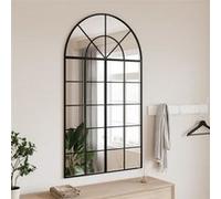 vidaXL Miroir mural noir 80x140 cm arche fer 3200609 Noir G