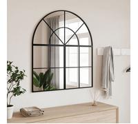 vidaXL Miroir mural arche fer noir 80x40 cm 358651
