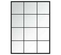 vidaXL Miroir mural Noir 80x60 cm Métal