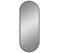 vidaXL Miroir mural Ovale Noir 60 x 25 cm Maquillage Coiffeuse Salle de Bain
