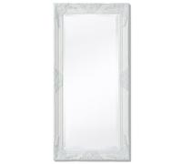 vidaXL Miroir mural Style baroque 100 x 50 cm Blanc