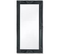 vidaXL Miroir Mural Style Baroque Miroir Suspendu Décoratif Miroir de Garde-Robe Dressing Chambre à Coucher Maison Intérieur 100x50 cm Noir
