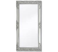 vidaXL Miroir mural style baroque suspendu décoratif 100 x 50 cm Argenté