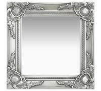 vidaXL Miroir mural style baroque suspendu décoratif 40x40 cm argenté
