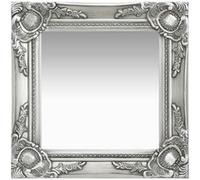Miroir mural style baroque 40x40 cm Argenté 320306