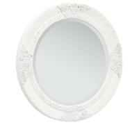 vidaXL Miroir mural style baroque 50 cm Blanc 320344