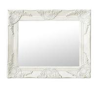 vidaXL Miroir mural style baroque 50x40 cm Blanc 320308