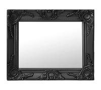 vidaXL - Miroir mural - Style baroque - Décoratif suspendu, rectangulaire 50x40 cm - Noir