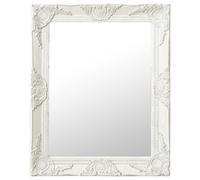 Vidaxl Miroir Mural Style Baroque 50x60 Cm Blanc