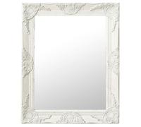 vidaXL Miroir mural style baroque 50x60 cm Blanc