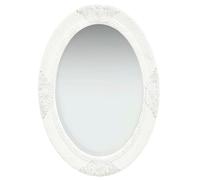 vidaXL Miroir mural style baroque 50x70 cm Blanc