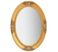vidaXL Miroir Mural Style Baroque Miroir Suspendu Décoratif Garde-Robe Dressing Rectangulaire Chambre à Coucher Maison Intérieur 50x70 cm Doré