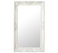 vidaXL Miroir mural style baroque 50x80 cm Blanc
