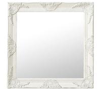 vidaXL Miroir mural style baroque 60x60 cm Blanc